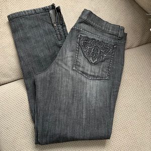 White House Black Market black slim ankle jeans